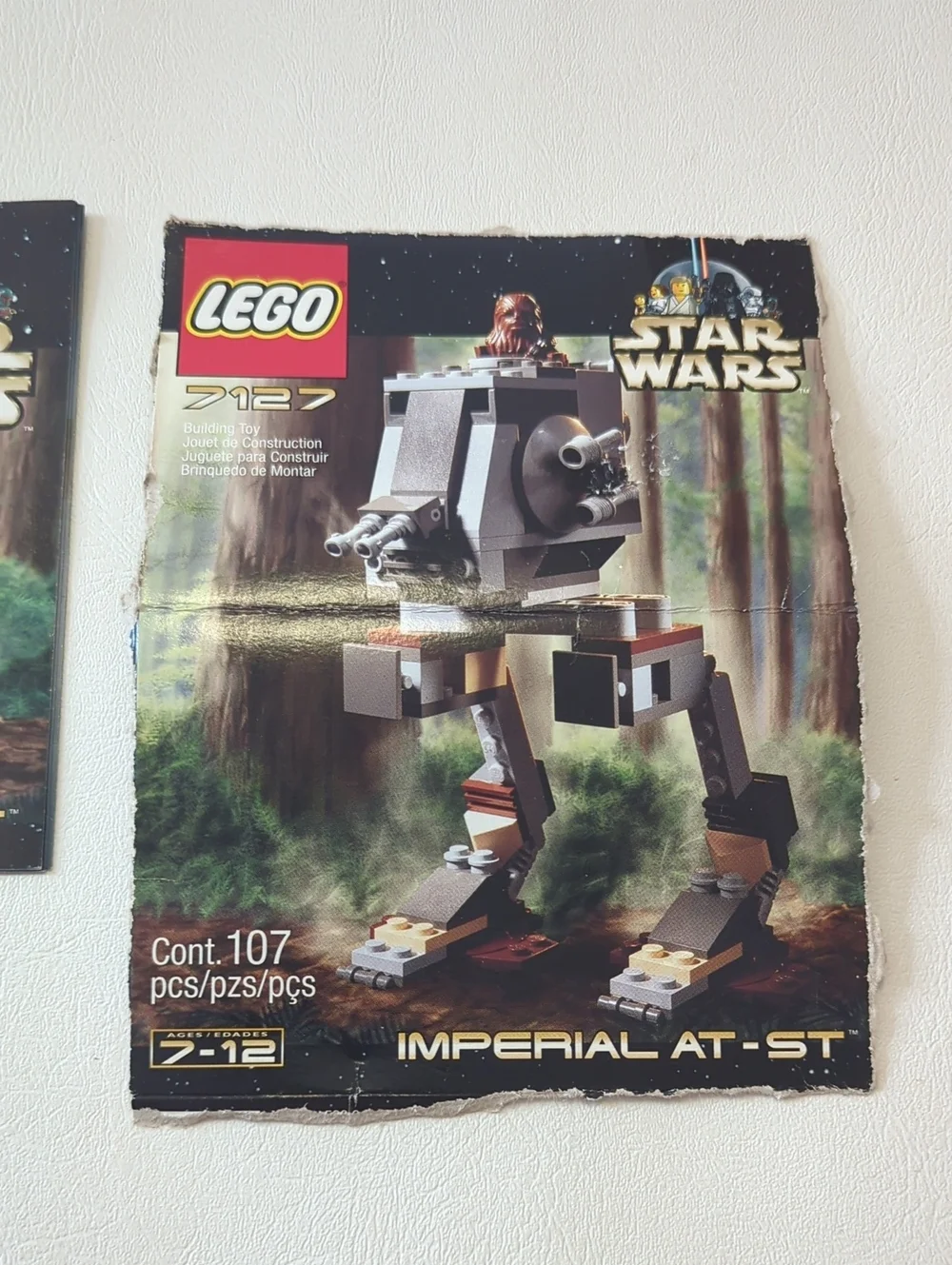 Vintage Star Wars Lego Set 7127 Imperial AT-ST Chewbacca Minifigure 2001 Manual